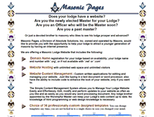 Tablet Screenshot of masonicpages.com